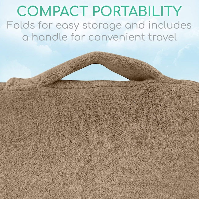 2pcs Foldable Orthopedic Bed Wedge Pillow, 12 inch, Brown