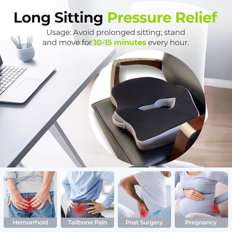 CoccyxPlus Piles Pain Relief Seat Cushion