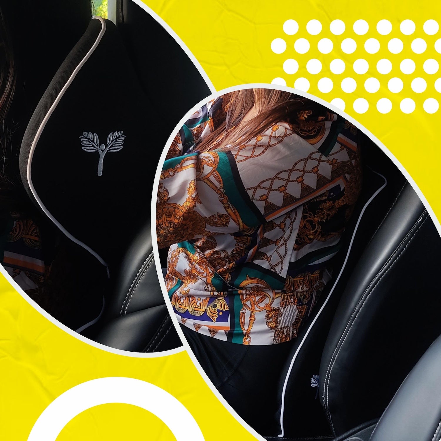 Car Comfort Combo (Medium), Backrest Ful Lumbar Support & Curve Design Neck Rest Pillow