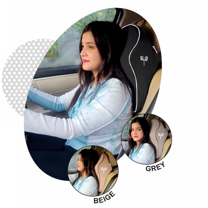 Orthopedic Car Neck Rest Pillow (Large Plus) Extra Deep Neck Support Headrest Cushion