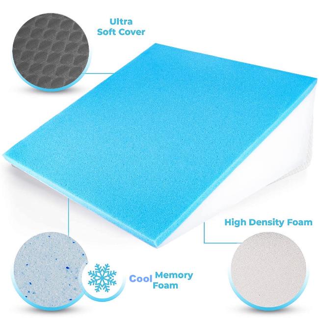 Cooling Bed Wedge Pillow 10 Inch Height