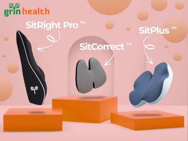 Grin Health : Best Ergonomic Healthcare Products Brand in India launches new products SitRight Pro, SitPlus & SitCorrect  for backrest and neck support