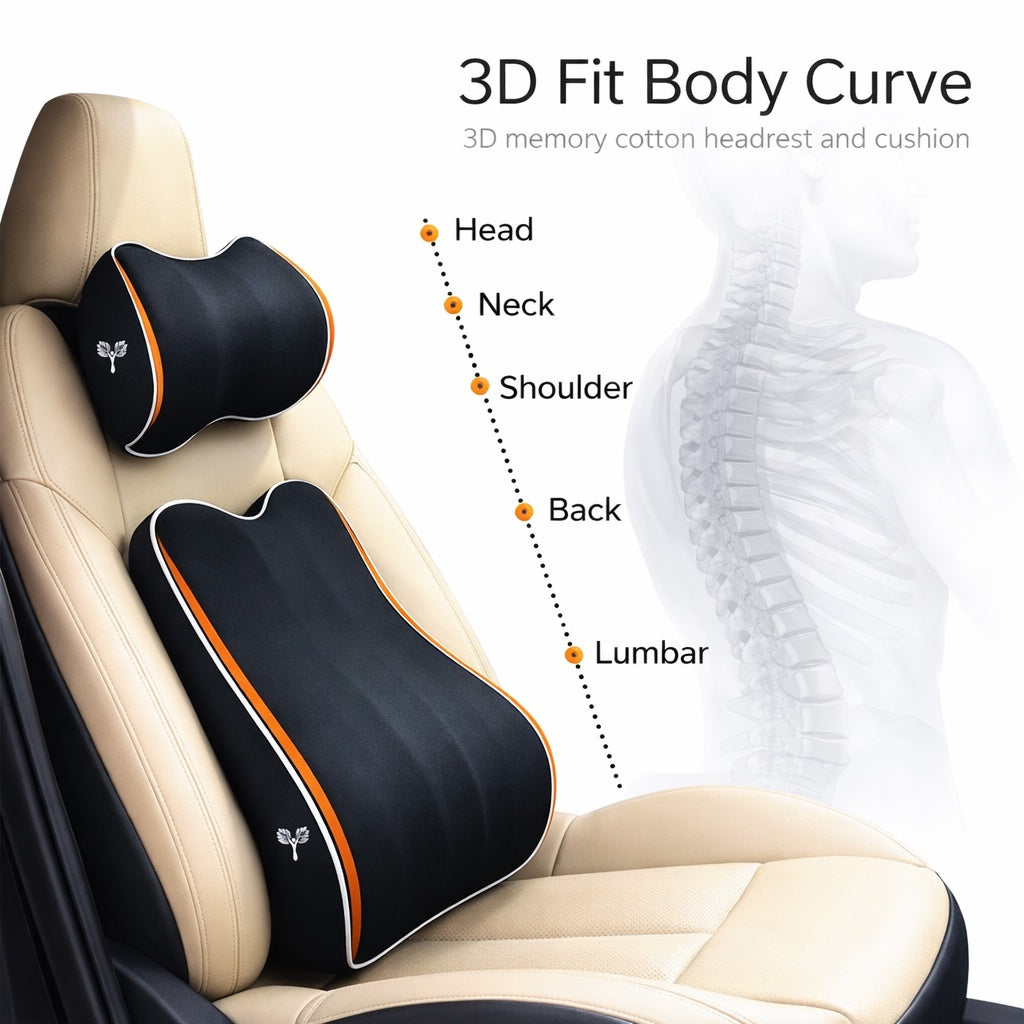 Car Comfort Combo (C3) High-Coverage Support for Larger Seat-to-Back Gaps
