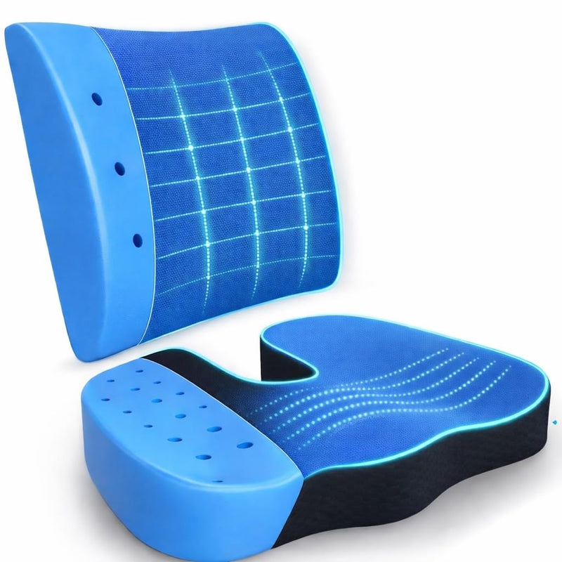 Seat Cushion and Lumbar Pillow Combo