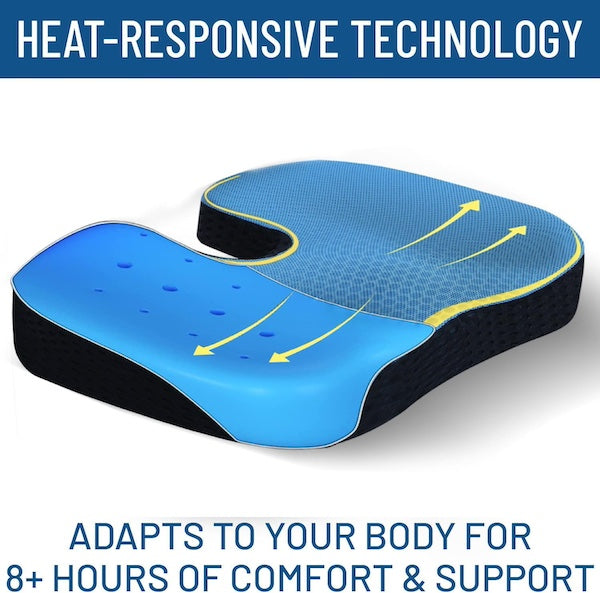 Comfy Pro Seating Combo Memory Foam Seat Cushion and Back