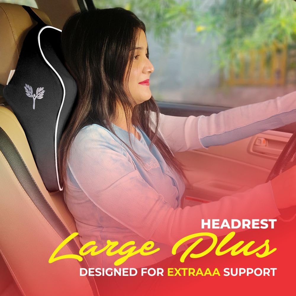 Orthopedic Car Neck Rest (Pillow Large Plus) Extra Deep Neck Support