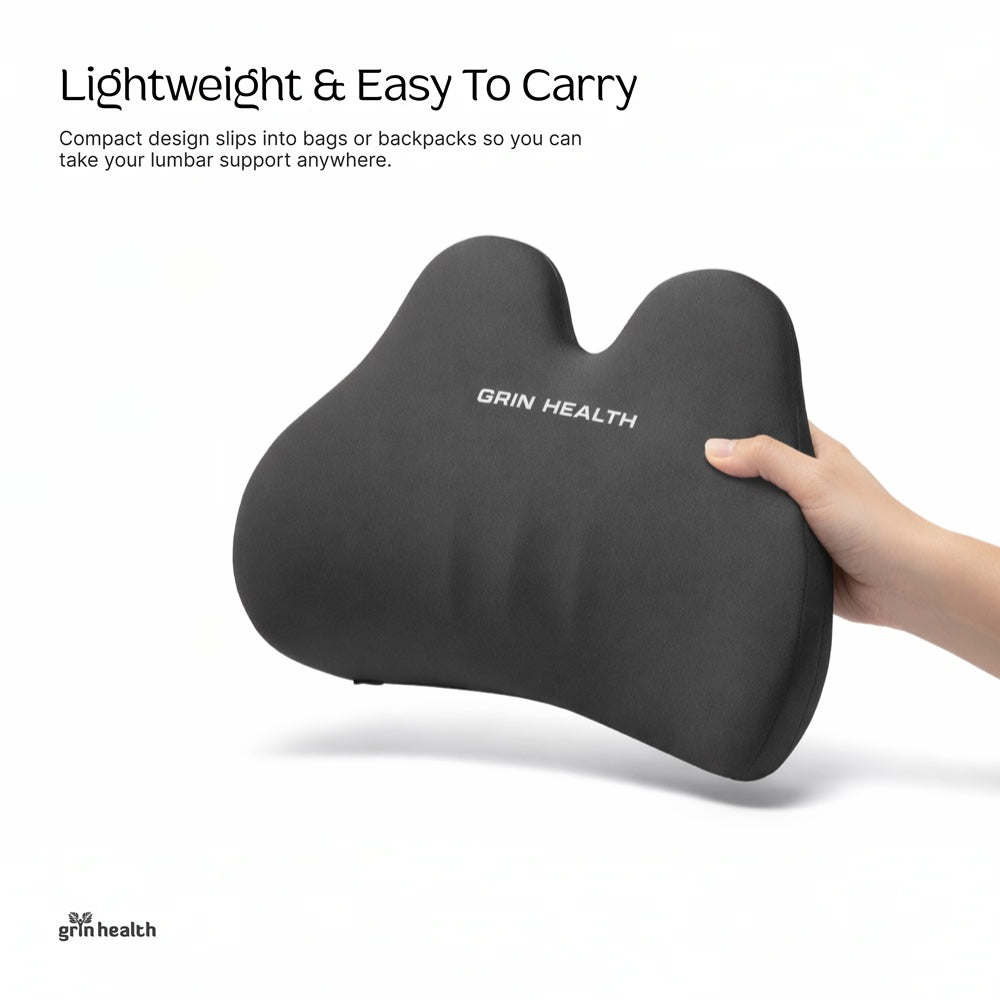 Mini Backrest Lumbar Support, Travel Backrest Cushion – Grin Health