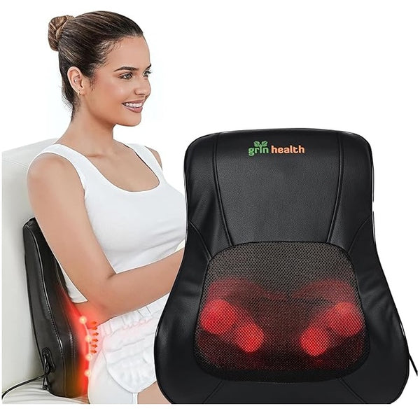 Grin Health Smart Back Massager with Lumbar, Neck & Shoulders, Massage (GHM237)