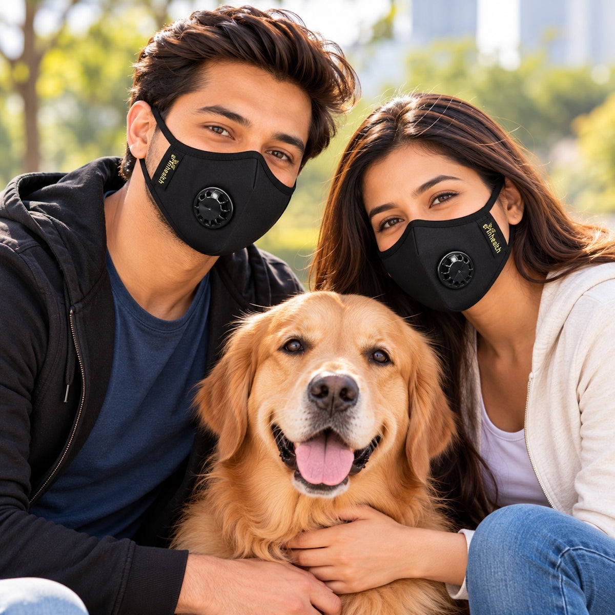 N99 Anti Pollution Mask with Valve, Black, Free Size