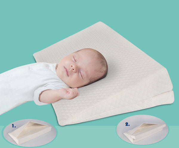 Grin Health 3 in 1 Premium Baby Crib Wedge Pillow, Universal - 3 Elevation