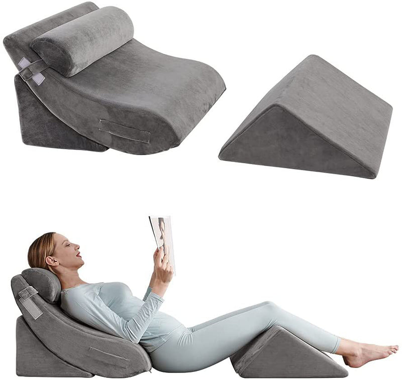 4 PCS Foldable Bed Wedge Pillows