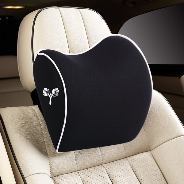 Standard Size Car Headrest Memory Foam Neckrest Pillow -C2- (10 cm/3.9 inch Thick)